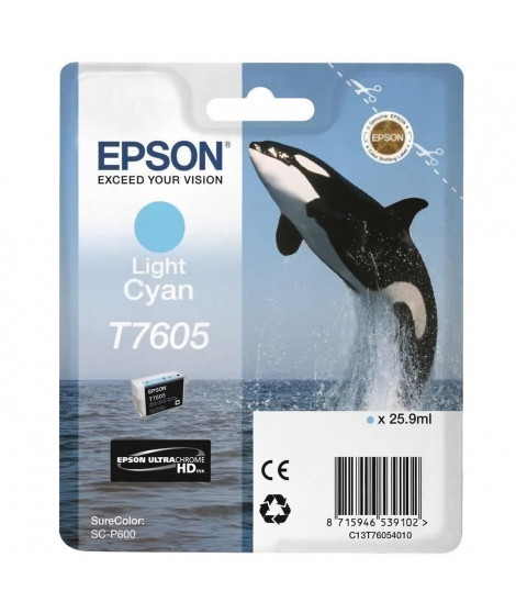 EPSON Cartouche d'encre T7605 Cyan clair - Orque  (C13T76054010)