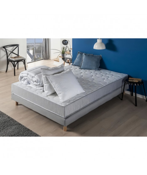 Pack SPRINGMAX Matelas 140x190 cm + Couette 240x200 cm + 2 oreillers - DEKO DREAM