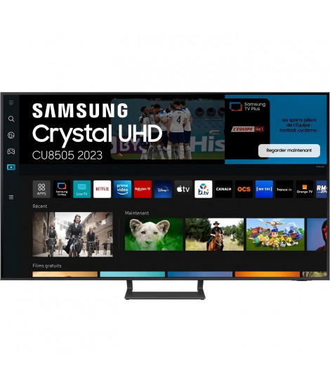 SAMSUNG 75BU8505 - TV LED Crystal  - 75 (190 cm) - 4K UHD 3840 x 2160 - TV connecté Smart TV - HDR10+ - 3 x HDMI - Bluetooth