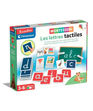 Clementoni - Montessori - Les lettres tactiles pour apprendre l'alphabet