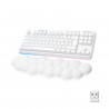 Logitech G - Clavier Gaming - G715 Mécanique Sans Fil Linéaire (GX Red) avec Repose-Poignet - White Mist