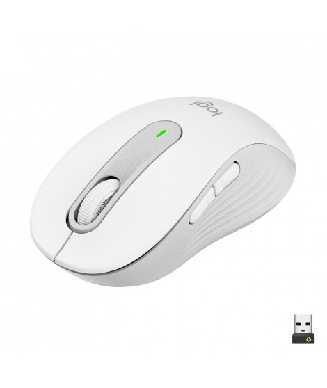 Souris Sans Fil Logitech Signature M650 - Silencieuse, Bluetooth, Boutons Programmables - Blanche