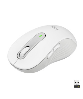 Souris Sans Fil Logitech Signature M650 L - Grande Taille Silencieuse, Bluetooth, Boutons Programmables - Blanche