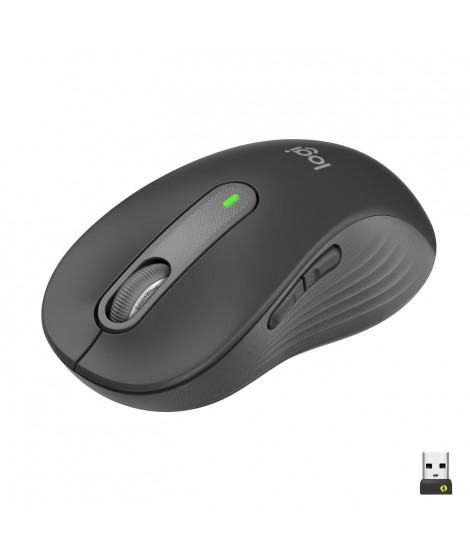 Souris Sans Fil Logitech Signature M650 L - Grande Taille Silencieuse, Bluetooth, Boutons Programmables - Graphite