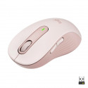 Souris Sans Fil Logitech Signature M650 L - Grande Taille Silencieuse, Bluetooth, Boutons Programmables - Rose