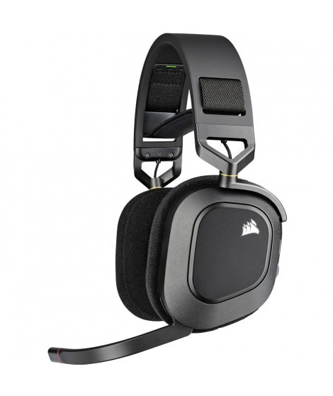 Casque sans fil HS80 RGB - Carbone CORSAIR - Casque micro - Dolby Atmos - Technologie sans fil