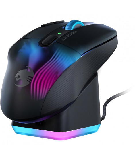 Souris sans fil avec station de charge - Stellar Wireless + Bluetooth/USB-A - ROCCAT - Kone XP Air - Noir