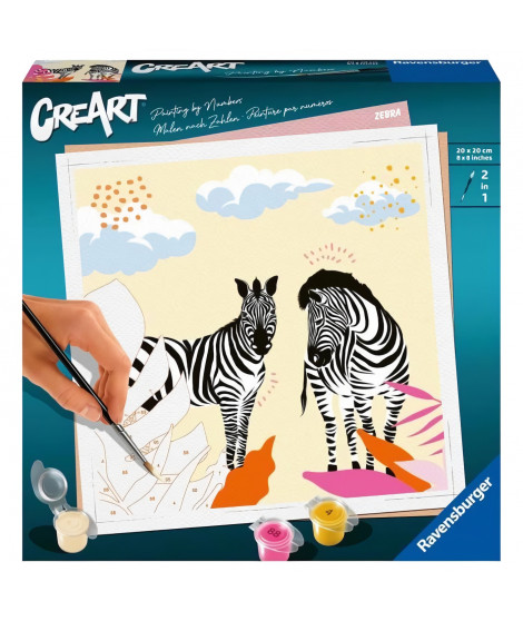 CreArt - 20x20cm - Zebre - Jolane Edition