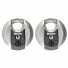 Lot de 2 cadenas a disque MASTERLOCK M40EURT - Robuste - Acier inoxydable - Installation extérieure