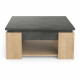 Table basse carrée AUSTIN - Décor chene Hamilton et Sidewalk - L 80 x P 80 x H 37,2 cm - DEMEYERE