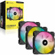 CORSAIR Ventilateur SP Series - SP120 RGB ELITE - 120mm RGB LED Fan with AirGuide - Triple Pack Lighting Node CORE (CO-905010…