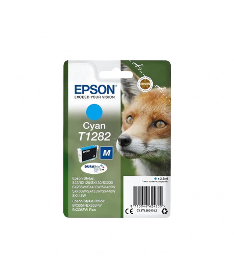 EPSON Cartouche d'encre T1282 Cyan - Renard (C13T12824012)