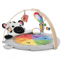 BABY EINSTEIN Zen's Activity Milestones tapis d'éveil avec barre en bois, jouets multisensoriels, des la naissance