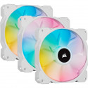 CORSAIR Ventilateur SP Series - White SP120 RGB ELITE - 120mm RGB LED Fan with AirGuide -Triple Pack Lighting Node (CO-905013…