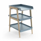 Table a langer TSUGA - Bois massif et MDF - L.58 x P.71,1 x H.101,2 cm - Pour matelas 50x70 cm - Bleu orage