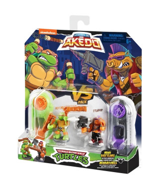 Figurines Michelangelo vs Bebop - Akedo - Moose Toys