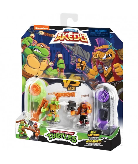 Figurines Michelangelo vs Bebop - Akedo - Moose Toys
