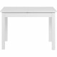 Table Extensible Mora - 1 allonge de 40 cm inclue - 110 / 150 x 75 x 70 cm - Coloris blanc