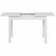 Table Extensible Mora - 1 allonge de 40 cm inclue - 110 / 150 x 75 x 70 cm - Coloris blanc