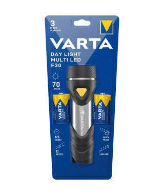 Torche -  VARTA -  Aluminium Light F10 Pro - 150lm - LED hautes performances - 3 modes d'éclairage - 2 Piles AAA incluses