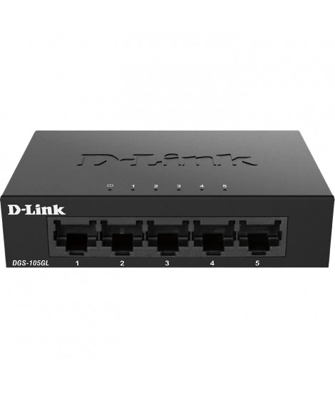 Switch 5 ports Gigabit - Métallique, connecteurs plastique - DLINK - DGS-105GLE