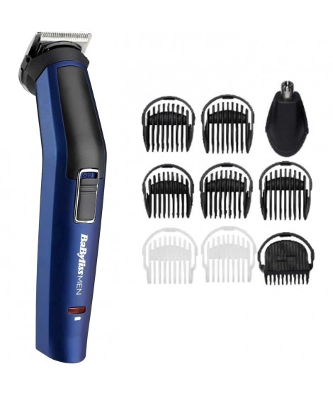 Tondeuse multi-usages BaByliss - 10 en 1 - Blue Edition - guide de coupe ajustable barbe et corps