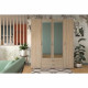Armoire VARIA - Décor chene - 4 portes battantes + 2 miroirs + 2 tiroirs - L 160 x H 185 x P 51 cm - PARISOT