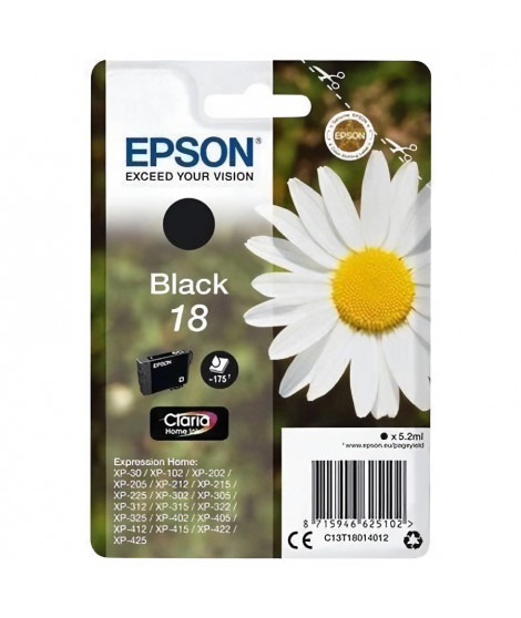 EPSON Cartouche d'encre T1801 Noir - Pâquerette (C13T18014012)