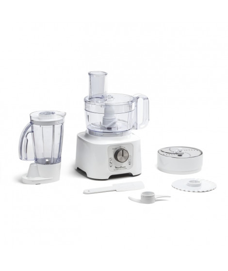 MOULINEX Robot multifonction + blender, 800 W, 6 vitesses + pulse, 25 fonctions, 7 accessoires, DoubleForce Compact FP544111