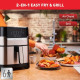 MOULINEX Friteuse sans huile + grill 4.2 L Température réglable 8 programmes automatiques Timer digital Air fryer EZ505D10