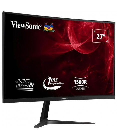 Ecran PC Gamer Incurvé - VIEWSONIC VX2718 - PC - MHD - 27 FHD - Dalle VA - 1 ms - 165Hz - HDMI / DisplayPort -