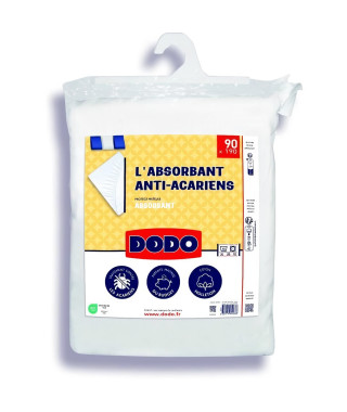 PROTEGE MATELAS L'ABSORBANT - ANTI ACARIENS - COTON - 90x190 cm - DODO