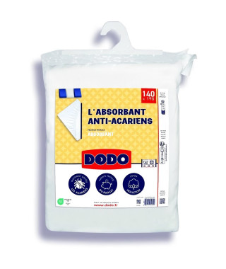PROTEGE MATELAS L'ABSORBANT - ANTI ACARIENS - COTON - 140x190 cm - DODO