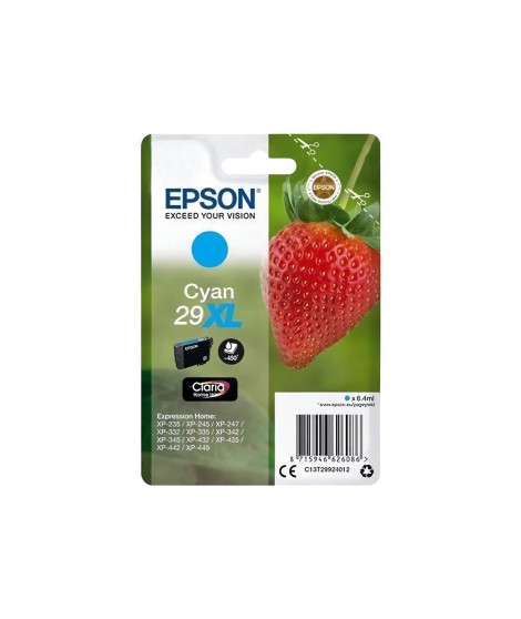 EPSON Cartouche d'encre T2992 XL Cyan - Fraise (C13T29924012)