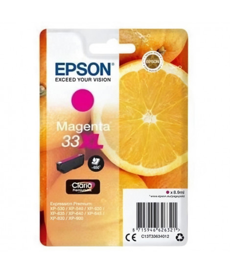 EPSON Cartouche d'encre T3363 XL Magenta - Oranges (C13T33634012)