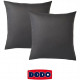 LOT DE 2 TAIES D'OREILLER DODO - ANTHRACITE - 65X65 cm