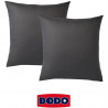 LOT DE 2 TAIES D'OREILLER DODO - ANTHRACITE - 65X65 cm