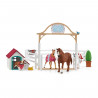 Schleich - Enclos pour chevaux d'Hannah avec chienne Ruby - 42458