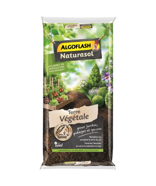 Terre Végétale Enrichie - ALGOFLASH NATURASOL - 40 L