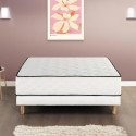 DEKO DREAM Détente Ensemble matelas + sommier 140 x 190 cm - Ressorts - 7 zones - 27 cm - Équilibré