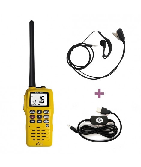 Pack VHF portable - NAVICOM - RT411+PACK Chargeur 220V- câble USB