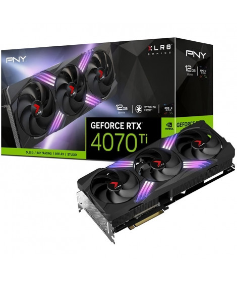 CARTE GRAPHIQUE - PNY -  GEFORCE RTX 4070Ti - 12GB  -XLR8 Gaming VERTO Edition DLSS 3