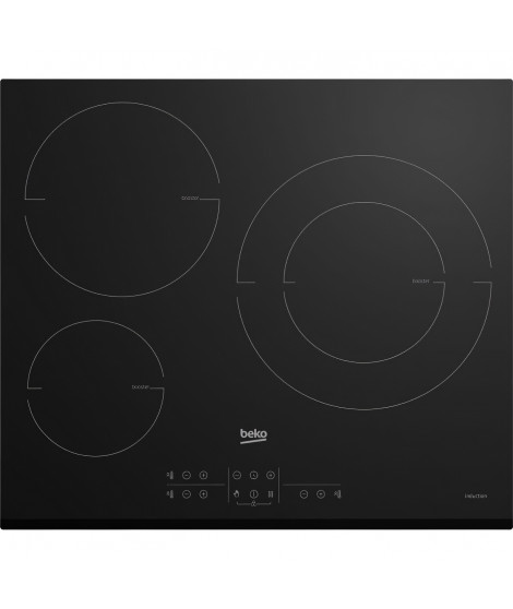 Plaque de cuisson induction BEKO - 3 feux - 58x51 cm - HII63200MTB