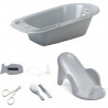 Baignoire Bébé + Transat de bain + Thermometre + Brosse et peigne + Ciseaux + Mouche bébé