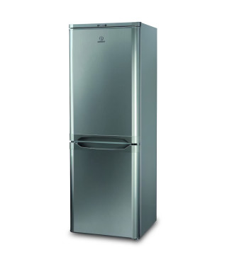 Réfrigérateur congélateur bas INDESIT NCAA 55 NX - 217L (150+67) - Froid statique - L 55cm x H 157cm - Inox