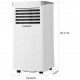 Climatiseur mobile monobloc - OCEANIC - 2930W - 10000 BTU - Programmable - Classe énergétique A