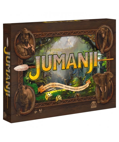 Jumanji le jeu - 6062338 - Jeu de Société pour Toute La Famille ou entre Adultes - Edition Rétro - Jeu de Plateau inspiré du …