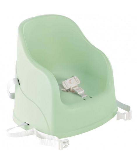 Rehausseur de chaise THERMOBABY Tudi - de 6 a 36 mois - Harnais de sécurité 3 points - Vert céladon