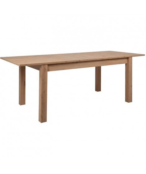 Table a manger extensible 6-10 personnes - Rectangulaire - MDF - Industriel - Bergen - L 160-200 x P 75 x H 90 cm