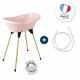 THERMOBABY KIT BAIGNOIRE VASCO Rose Poudré : baignoire + pieds + tuyau de vidange